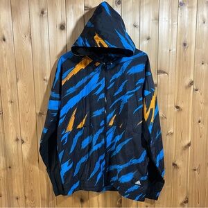 Adidas TRVL Tiger Camo Windbreaker lightweight activewear men's size Medium